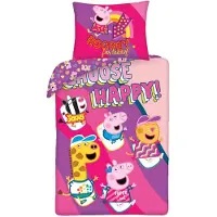 Halantex SP. z.o.o. Peppa Pig Bettbezug Choose Happy 140 x 200 cm Baumwolle