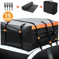 HOMDOX 425L Auto Dachboxen, 500D Wasserdichtes Dachgepäck mit Reflexstreifen, Dachbox Transporttasche, mit Antirutschmatte, passend für viele Autos