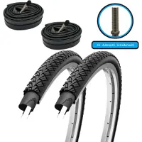 F24Tyre 2x Fahrradreifen SET 28x1,60 Zoll 42-622 700x40c Decke Mantel inkl. 2x AV Schlauch