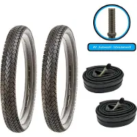 F24Tyre Reifen SET 12x1,75 Zoll (12 1/2 x 1,75 x 2 1/4 Zoll) 47-203 Kinderfahrrad Kinderwagen mit 2x AV Schlauch