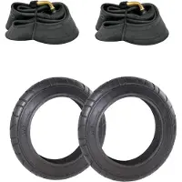 F24Tyre 2x 10 Zoll Reifen SET 10x2,00 Zoll 54-156 für Scooter Roller inkl. 2 Schläuche AV abgewinkelt