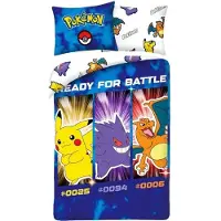 Halantex SP. z.o.o. Pokémon Bettbezug Ready for Battle 140 x 200 cm (70 x 90 cm)