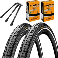 MSZweirad 2x Continental Reifen Ride Tour Schwarz Reflex 28x1,60 (42-622)+ AV + Reifenheber