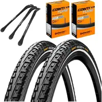 MSZweirad 2x Continental Reifen Ride Tour Schwarz Reflex 28x1,60 (42-622)+ DV + Reifenheber