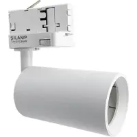 Silamp LED-Schienenstrahler 80° 3-phasig WEISS für GU10 Glühbirne