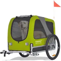 Tiggo DOGGYHUT Premium LARGE Hundefahrradanhänger 15 - 30kg Hundeanhänger Fahrradanhänger für Hunde mittelgroße bis große Hunde