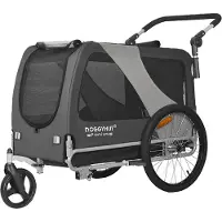 Tiggo DOGGYHUT Premium XL 2 in 1 Hundefahrradanhänger & Jogger 23 - 45 kg Fahrradanhänger für Hunde
