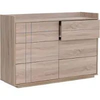 Mendler Kommode MCW-P44, Sideboard Schrank Anrichte, 6 Schubladen Push-to-open, MDF 83x120x40cm Sonoma-Eiche-Optik