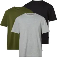 Pinewood 3-Pack T-shirt grey melange/pine/black (472) M