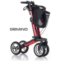 Sunrise Medical GmbH Sunrise Medical Rollator GEMINO 30, champagner, bis 150 kg, 7,1 kg leicht, Sitzhöhe 62 cm, Faltmaß 80x65x23 cm