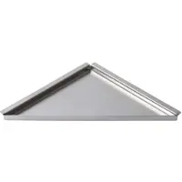 Dalsys Duschablage ohne Bohren 205mm x 205mm Befliesbar Edelstahl Silber