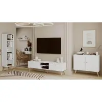 MELIMEBLE Wohnzimmer-Set Bolea"A" - weiß