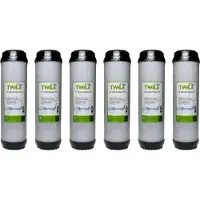TWaLa 6x 10' Aktivkohlegranulat Trinkwasser Filter für Umkehrosmose, Brunnenwasser Wasserfilter