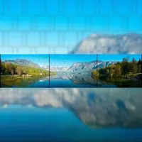 Zaun|zu Sichtschutzstreifen Fjord XXL - Bedruckter Panorama Sichtschutz 7,5m x 1,8m