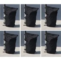 Kronenburg Pavillon Gewichte 6er Set in schwarz – mit Sand, Splitt, Kies etc. befüllbar – Füllvolumen pro Stück ca. 13 kg - zusätzliche Standsicherung für Gartenzelt