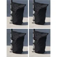 Kronenburg Pavillon Gewichte 4er Set in schwarz – mit Sand, Splitt, Kies etc. befüllbar – Füllvolumen pro Stück ca. 13 kg - zusätzliche Standsicherung für Gartenzelt