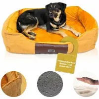 Trends4cents DEAR DARLING DD-04BRXL Luxus Hundebett Katzenbett braun Gr. XL 100x70cm mit Memoryschaum Matratze