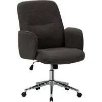 COLAMY Ergonomischer Bürostuhl – Hohe Rückenlehne im Muschel-Design, drehbar mit Rollen – Grau