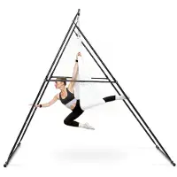 Vevor Aerial Yogarahmen Schaukelständer mit 6 m langer Yoga-Hängematte (Weiß) &amp; max. 200 kg Tragkraft &amp; dreieckiger Struktur &amp; EVA-Schaum