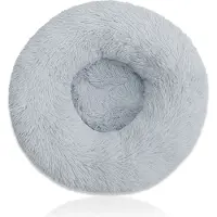 Mixed 24 70cm Grau Hellgrau Plüsch Donut Hundebett Katzenbett Kuschelbett Hundekorb Hundekissen Kissen rund Haustierbett Bett70