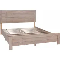 Mendler Queen Size Bett MCW-P44, Doppelbett Bettgestell mit Lattenrost, 160x200cm Sonoma Eiche-Optik