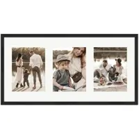 WANDStyle Galerierahmen G950 in Schwarz Gemasert 30 x 60 cm für 3 Bilder im Format 15 x 20 cm
