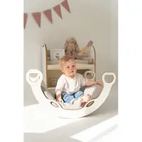 Grawersi.pl Matratze / Kissen für KLEINE Montessori-Wippe – grau