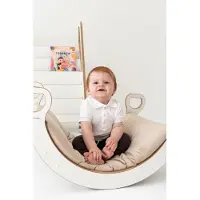 Grawersi.pl Matratze / Kissen für KLEINE Montessori-Wippe – beige