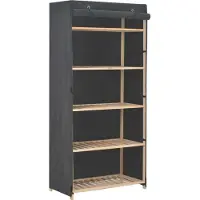 Syfax Kleiderschrank Grau 79 x 40 x 170 cm Stoff