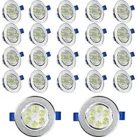 JOIEYOU LED Einbaustrahler 230V Flach 5W 20Stück LED Spot Aluminium Mini Slim Einbauspot Deckenspot Spots Deckenleuchte, für Wohnzimmer Schlafzimmer - Kaltweiß
