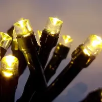 Nipach LED Lichterkette 200er warmweiß Kabel grün 18m außen BA11699
