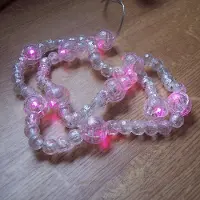 Nipach Deko LED Perlen-Lichterkette pink 10er Batterie innen BI11312