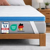 Komfortec Gel Topper 90x200 cm H3/H4, Matratzentopper für Boxspringbett, , 7,5 cm Höhe, Aloe Vera Bezug
