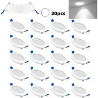 LZQ 20er Set LED Einbaustrahler Flach 5W Einbauleuchte LED Spots 230V 450lm Kaltweiß Einbauleuchten Deckenstrahler IP21