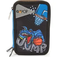 Giochi Preziosi GoPOP 8056379191209, Hartschalenetui für Stifte, Polyester, Schwarz, Blau, Grau, Orange, Rot, Abbildung, 900 D, Reißverschluss