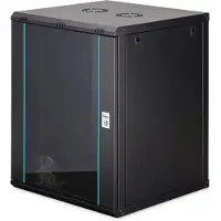 Digitus Wandgehäuse Dynamic-N Serie - 600x600 mm (BxT), unmontiert, Wandmontiertes Regal, 16U, 60 kg, Sperrschloss, Ablageschienen, Verbessertes Kabelmanagement