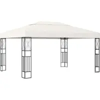 The Living Store Pavillon 3×4 m Creme Stoff