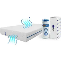 Alpha mat Matratze 90x200, Schaumstoffmatratze mit kühlender Stoff 15 cm hoch, Härtegrad H2/H3 weich / mittelfest, Rollmatratze mit Bezug, Kaltschaummatratze