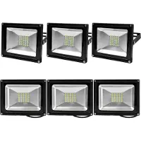 Greenmigo 6X 30W LED Fluter Strahler,IP65 Wasserdicht Schwarz Warmweiß 120°LED Außenstrahler Fluter Flutlicht AC 85-265V