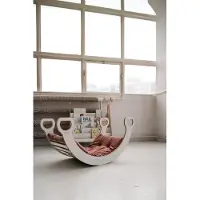 Grawersi.pl Matratze / Kissen für GROßE Montessori-Wippe - rosa