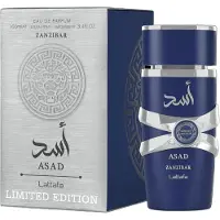 Lattafa Asad Zanzibar Limited Edition Eau de Parfum 100 ml Herren – Frisch Süß Exotischer Duft mit Kokos, Vanille & Gewürzen – Langanhaltend