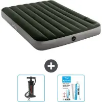 Intex Airbed - Doppelbett - 137 x 191 x 25 cm - Grün - Pumpe en Reperaturset
