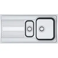 Franke 127.0371.769 Spüle RAPID RPX 251-100 mit Drehexcenter und Abtropfbecken aus Edelstahl / Edelstahlspüle / Auflagespüle