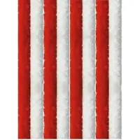 Arsvita Flauschvorhang 100x220 Unistreifen rot - weiß