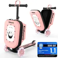 Kidiyana Kinderroller Pink – klappbarer Scooter mit LED-Rädern & höhenverstellbarem Lenker, leicht & stabil ab 2 Jahren