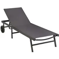Merxx Gartenliege Tessin Graphitfarben/Grau
