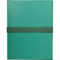 Exacompta 623E 10x Dokumentenmappe mit Balacroneinband, mit Klettverschlussband, 24x32cm für DIN A4 - Grün