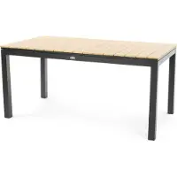 Di volio Gartentisch Drena - Beige, 160x210 cm, Gartentisch - wetterfest & ausziehbar, aus Kunstholz und Aluminium