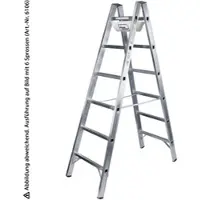 Iller-Leiter - Sprossenstehleiter Alu, 2 x 20 Sprossen, 406386