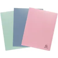Exacompta 88239E 18x Sichtmappe A4, mittelfestes Recycling-PP, 20 Hüllen, Kollektion AutentiK - Farben sortiert